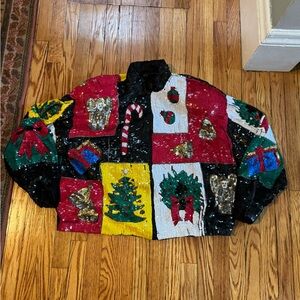 Colorful Sequin Holiday Jacket